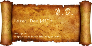Mezei Demjén névjegykártya
